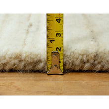 Load image into Gallery viewer, 3&#39;10&quot;x5&#39;10&quot; Apple Blossom White, Thick And Plush Luxurious Wool, Lori Buft Gabbeh Plain Design, Soft To The Touch Hand Knotted,  Oriental Rug FWR543318