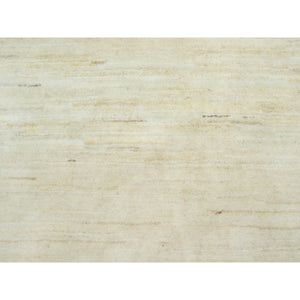 2'6"x8'1" Apple Blossom White, Lori Buft Gabbeh Plain Design, Luxurious Wool, Soft To The Touch Hand Knotted, Runner Oriental Rug FWR543324