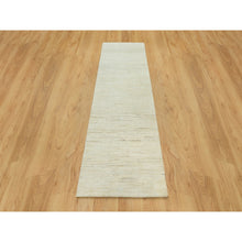 Load image into Gallery viewer, 2&#39;5&quot;x8&#39;2&quot; Champagne White, Lori Buft Gabbeh Plain Design, Luxurious Wool, Soft To The Touch Hand Knotted,  Runner Oriental Rug FWR543330