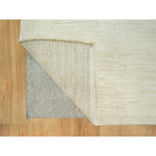 Load image into Gallery viewer, 2&#39;5&quot;x8&#39;2&quot; Champagne White, Lori Buft Gabbeh Plain Design, Luxurious Wool, Soft To The Touch Hand Knotted,  Runner Oriental Rug FWR543330