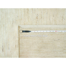 Load image into Gallery viewer, 5&#39;1x13&#39;8&quot; Quiet White, Denser Weave, Soft To Touch, Lori Buft Gabbeh Plain Design, 100% Pure Wool, Hand Knotted, Wide Runner, Oriental Rug FWR543354