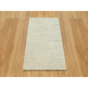 2'x3' West Highland White, Lori Buft Gabbeh Design, Pure Wool, Denser Weave, Soft To Touch, Hand Knotted, Oriental Rug FWR543372