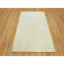 Load image into Gallery viewer, 5&#39;x6&#39;8&quot; Macaroon White, Hand Knotted, Denser Weave, Lori Buft Gabbeh Design, High Quality Wool, Soft to Touch, Oriental Rug FWR543408