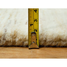 Load image into Gallery viewer, 5&#39;x6&#39;8&quot; Macaroon White, Hand Knotted, Denser Weave, Lori Buft Gabbeh Design, High Quality Wool, Soft to Touch, Oriental Rug FWR543408