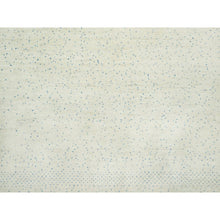 Load image into Gallery viewer, 9&#39;10&quot;x14&#39; Floral White, Tree Design Modern Gabbeh Lori Buft , Pure Wool, Hand Knotted Thick And Plush Soft Pile Oriental Rug FWR543414