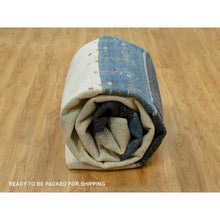 Load image into Gallery viewer, 9&#39;10&quot;x14&#39; Floral White, Tree Design Modern Gabbeh Lori Buft , Pure Wool, Hand Knotted Thick And Plush Soft Pile Oriental Rug FWR543414