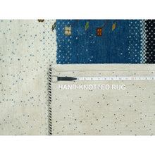 Load image into Gallery viewer, 9&#39;10&quot;x14&#39; Floral White, Tree Design Modern Gabbeh Lori Buft , Pure Wool, Hand Knotted Thick And Plush Soft Pile Oriental Rug FWR543414