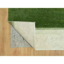 Load image into Gallery viewer, 8&#39;10&quot;x12&#39; Porcelain White, Modern Gabbeh Lori Buft Tree Design, Pure Wool, Hand Knotted Thick and Plush, Soft to Touch, Oriental Rug FWR543426