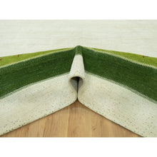 Load image into Gallery viewer, 8&#39;10&quot;x12&#39; Porcelain White, Modern Gabbeh Lori Buft Tree Design, Pure Wool, Hand Knotted Thick and Plush, Soft to Touch, Oriental Rug FWR543426