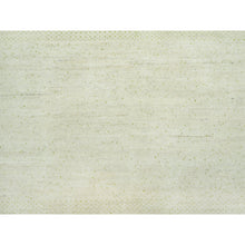 Load image into Gallery viewer, 8&#39;10&quot;x12&#39; Porcelain White, Modern Gabbeh Lori Buft Tree Design, Pure Wool, Hand Knotted Thick and Plush, Soft to Touch, Oriental Rug FWR543426