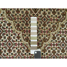 Load image into Gallery viewer, 5&#39;10&quot;x9&#39;2&quot; Silky White, Densely Woven Center Large Fish Medallion Tabriz Mahi Design, High Quality Wool, Hand Knotted, Oriental Rug FWR543588