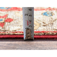 Load image into Gallery viewer, 9&#39;x11&#39;8&quot; Ajax Red, Peshawar Heriz with Antique Serapi Design, Shiny High Mountain Wool, Hand Knotted, Vegetable Dyes, Densely Woven, Soft Pile, Oriental Rug FWR5430