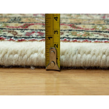 Load image into Gallery viewer, 8&#39;10&quot;x12&#39;3&quot; Oyster White, Tabriz Mahi with Fish Medallion Design, Denser Weave, Pure Wool, Hand Knotted, Oriental Rug FWR543630