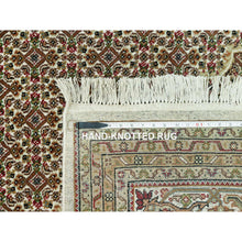 Load image into Gallery viewer, 8&#39;10&quot;x12&#39;3&quot; Oyster White, Tabriz Mahi with Fish Medallion Design, Denser Weave, Pure Wool, Hand Knotted, Oriental Rug FWR543630