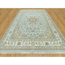 Load image into Gallery viewer, 11&#39;6&quot;x15&#39;6&quot; Oslo Blue, 250 Kpsi, Velvety Wool, Nain Central Large Medallion Floral Design Denser Weave, Hand Knotted, Oversized Oriental Rug FWR543648