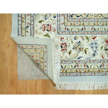 Load image into Gallery viewer, 11&#39;6&quot;x15&#39;6&quot; Oslo Blue, 250 Kpsi, Velvety Wool, Nain Central Large Medallion Floral Design Denser Weave, Hand Knotted, Oversized Oriental Rug FWR543648