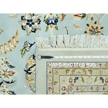 Load image into Gallery viewer, 11&#39;6&quot;x15&#39;6&quot; Oslo Blue, 250 Kpsi, Velvety Wool, Nain Central Large Medallion Floral Design Denser Weave, Hand Knotted, Oversized Oriental Rug FWR543648
