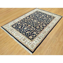 Load image into Gallery viewer, 6&#39;1&quot;x8&#39;10&quot; Big Stone Blue, Nain With All Over Flower Design, Hand Knotted High Quality Wool, Denser Weave, Oriental 250 Kpsi Rug FWR543672