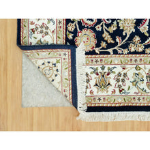 Load image into Gallery viewer, 6&#39;1&quot;x8&#39;10&quot; Big Stone Blue, Nain With All Over Flower Design, Hand Knotted High Quality Wool, Denser Weave, Oriental 250 Kpsi Rug FWR543672