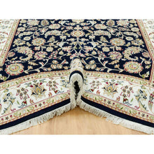 Load image into Gallery viewer, 6&#39;1&quot;x8&#39;10&quot; Big Stone Blue, Nain With All Over Flower Design, Hand Knotted High Quality Wool, Denser Weave, Oriental 250 Kpsi Rug FWR543672