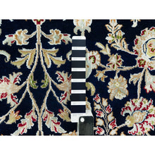 Load image into Gallery viewer, 6&#39;1&quot;x8&#39;10&quot; Big Stone Blue, Nain With All Over Flower Design, Hand Knotted High Quality Wool, Denser Weave, Oriental 250 Kpsi Rug FWR543672