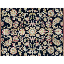 Load image into Gallery viewer, 6&#39;1&quot;x8&#39;10&quot; Big Stone Blue, Nain With All Over Flower Design, Hand Knotted High Quality Wool, Denser Weave, Oriental 250 Kpsi Rug FWR543672