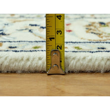 Load image into Gallery viewer, 2&#39;9&quot;x20&#39; Cloud Nine White, Nain With Floral Repetitive Design, All Wool 250 Kpsi, Hand Knotted Xl Runner Oriental Rug FWR543678