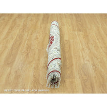 Load image into Gallery viewer, 7&#39;x7&#39; Portia Red, Hand Knotted Nain with Center Medallion Flower Design, Densely Woven 250 KPSI, All Wool, Oriental Round Rug FWR543708