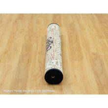 Load image into Gallery viewer, 4&#39;3&quot;x6&#39;3&quot; Gale Force Blue, 250 Kpsi, Nain Pure Wool Central Medallion Floral Design Denser Weave, Hand Knotted, Oriental Rug FWR543714