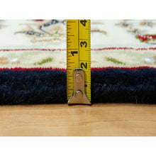 Load image into Gallery viewer, 4&#39;3&quot;x6&#39;3&quot; Gale Force Blue, 250 KPSI, Nain Pure Wool Central Medallion Floral Design Denser Weave, Hand Knotted, Oriental Rug FWR543714