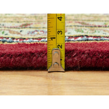 Load image into Gallery viewer, 10&#39;x14&#39;3&quot; Crabby Apple Red, Shiny Wool, Tabriz With Hand Knotted Center Fish Motif, Densely Woven All Over Mahi Design, Oriental Rug FWR543738