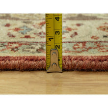 Load image into Gallery viewer, 6&#39;2&quot;x9&#39;1&quot; Caliente Red With Sturdy Brown Border, Hand Knotted, Antiqued Tabriz 100% Wool Haji Jalili Design, Vegetable Dyes Soft Pile, Denser Weave, Oriental Rug FWR543780