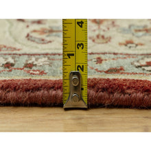 Load image into Gallery viewer, 9&#39;2&quot;x12&#39;1&quot; Arroyo Red, Pier Brown Corners, Soft Pure Wool Pile, Antiqued Tabriz  Haji Jalili Design, Natural Dyes Hand Knotted Densely Woven, Oriental Rug FWR543804