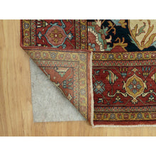 Load image into Gallery viewer, 10&#39;x14&#39; Picante Red, Shiny Wool, Hand Knotted Antiqued Fine Heriz, Re-creation, Soft Pile, Natural Dyes Densely Woven, Oriental Rug FWR543816