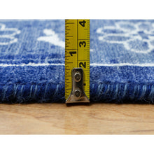 Load image into Gallery viewer, 10&#39;x10&#39; Kensington Blue, Hand Knotted, Tone on Tone, Tabriz with All Over Leaf Motifs, Wool and Silk, Oriental, Square Rug FWR544014