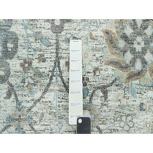 Load image into Gallery viewer, 9&#39;x12&#39;4&quot; Subtle Touch White, Tabriz Vase With Pomegranate Design, Soft Plush and Lush, Denser Weave, Silk With Textured Wool, Hand Knotted, Oriental Rug FWR544056
