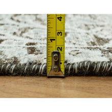 Load image into Gallery viewer, 2&#39;6&quot;x10&#39; Gauntlet Gray, Hand Knotted Silk With Textured Wool, Willow And Cypress Tree Design, Oriental Runner Rug FWR544080