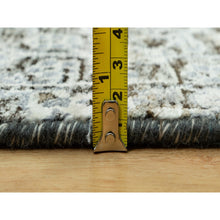 Load image into Gallery viewer, 2&#39;4&quot;x8&#39;1&quot; Peppercorn Gray, Hand Knotted Borderless, Silk With Textured Wool, Willow And Cypress Tree Design, Oriental Runner Rug FWR544104