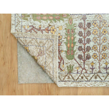 Load image into Gallery viewer, 11&#39;8&quot;x15&#39; Gardenia White, Hand Knotted Densely Woven, Silk With Textured Wool, Directional Vase Design, Lush And Plush, Soft Pile, Oriental Rug FWR544122
