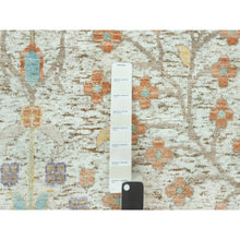 Load image into Gallery viewer, 11&#39;8&quot;x15&#39; Gardenia White, Hand Knotted Densely Woven, Silk With Textured Wool, Directional Vase Design, Lush And Plush, Soft Pile, Oriental Rug FWR544122