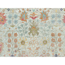 Load image into Gallery viewer, 11&#39;8&quot;x15&#39; Gardenia White, Hand Knotted Densely Woven, Silk With Textured Wool, Directional Vase Design, Lush And Plush, Soft Pile, Oriental Rug FWR544122