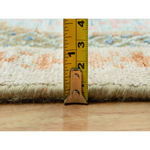 Load image into Gallery viewer, 11&#39;6&quot;x18&#39;1&quot; Edamame Brown, Mamluk Design with Geometric Medallions, Textured Wool and Silk, Hand Knotted Oriental Oversized Rug FWR544134