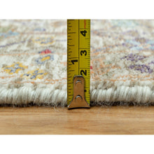 Load image into Gallery viewer, 2&#39;x3&#39; Ivory Lace, Tabriz Vase With Flower Design, Hand Knotted Colorful Silk With Textured Wool, Denser Weave, Plush And Lush Soft Pile, Oriental Mat Rug FWR544164