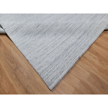 Load image into Gallery viewer, 8&#39;x10&#39; Ice Gray, Thick and Plush, Modern Striae Design, Tone on Tone, Natural Wool, Hand Loomed, Oriental Rug FWR544266