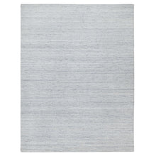 Load image into Gallery viewer, 9&#39;x12&#39; Misty Gray, Modern Striae Design, Tone on Tone, Soft Pile, Natural Wool, Hand Loomed, Oriental Rug FWR544272