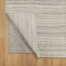 Load image into Gallery viewer, 2&#39;7&quot;x10&#39; Khaki Brown, Hand Loomed, Variegated Textured Modern Design, Pure Wool, Thick And Plush, Runner, Oriental Rug FWR544296