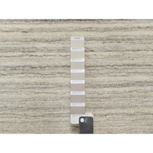 Load image into Gallery viewer, 2&#39;7&quot;x11&#39;10&quot; Khaki Brown, Variegated Textured Modern Design, Pure Wool, Hand Loomed, Plush And Lush, Runner, Oriental Rug FWR544314