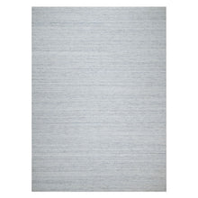 Load image into Gallery viewer, 10&#39;x13&#39;10&quot; Misty Gray, Modern Striae Design, Tone on Tone, Soft Pile, Natural Wool, Hand Loomed, Oriental Rug FWR544380