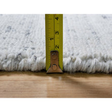 Load image into Gallery viewer, 10&#39;x13&#39;10&quot; Misty Gray, Modern Striae Design, Tone On Tone, Soft Pile, Natural Wool, Hand Loomed, Oriental Rug FWR544380