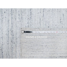 Load image into Gallery viewer, 10&#39;x13&#39;10&quot; Misty Gray, Modern Striae Design, Tone On Tone, Soft Pile, Natural Wool, Hand Loomed, Oriental Rug FWR544380